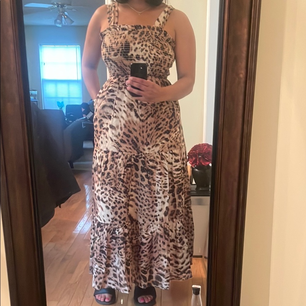 Leopard Print Maxi Dress